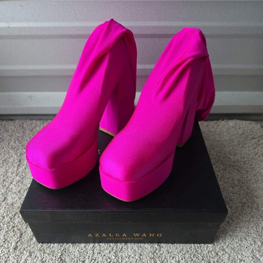 Azalea Wang Platform Pant Boot Fuschia Size 10 NEW leggings - Picture 4 of 11